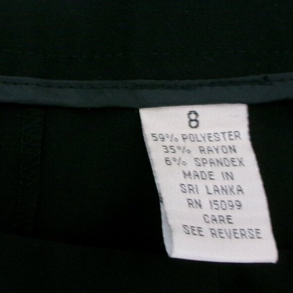 Apostrophe Black Rivet Straight Leg Pants Mid Rise 8 /6 Stretch Dress Pants - Picture 13 of 13